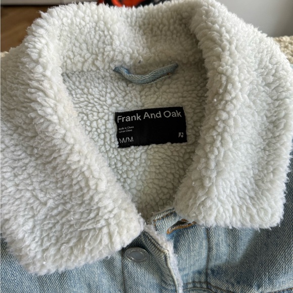 Frank and oak shearling jean jacket mens medium - Picture 2 of 5